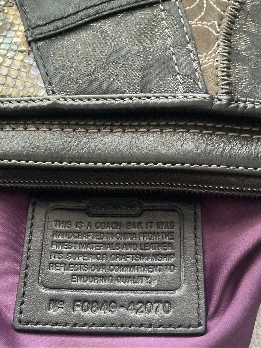 Coach Y2K Patchwork Mixed Colors Crossbody Bag